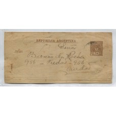 ARGENTINA ENTERO POSTAL FAJ-10 FAJA CON VARIEDAD 